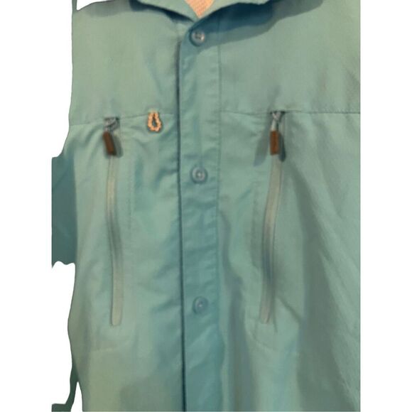 Columbia Mens Blue Full Buttons Up Collared Long Sleeve Fishing Shirt Size XXL - Picture 9 of 16